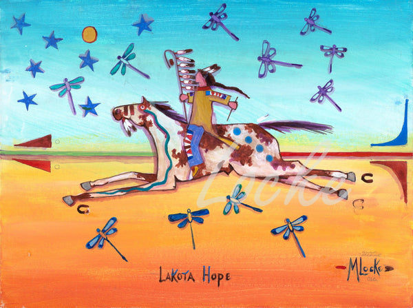 Fine Art Print) Acrylic on Canvas Panel - Lakota Hope – Seven Fires Art