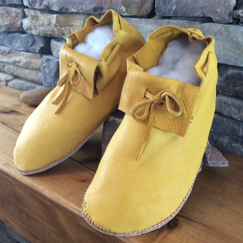 Elk Hide Moccasins - Undecorated - Men's Sizes